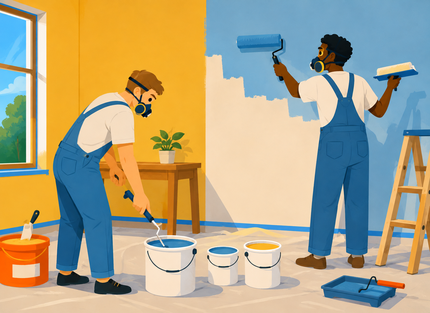 Painter at work